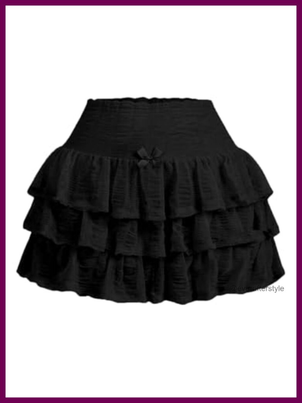 Lace Ruffle Mini Skort with Bow Low Rise A-Line Y2K Women's